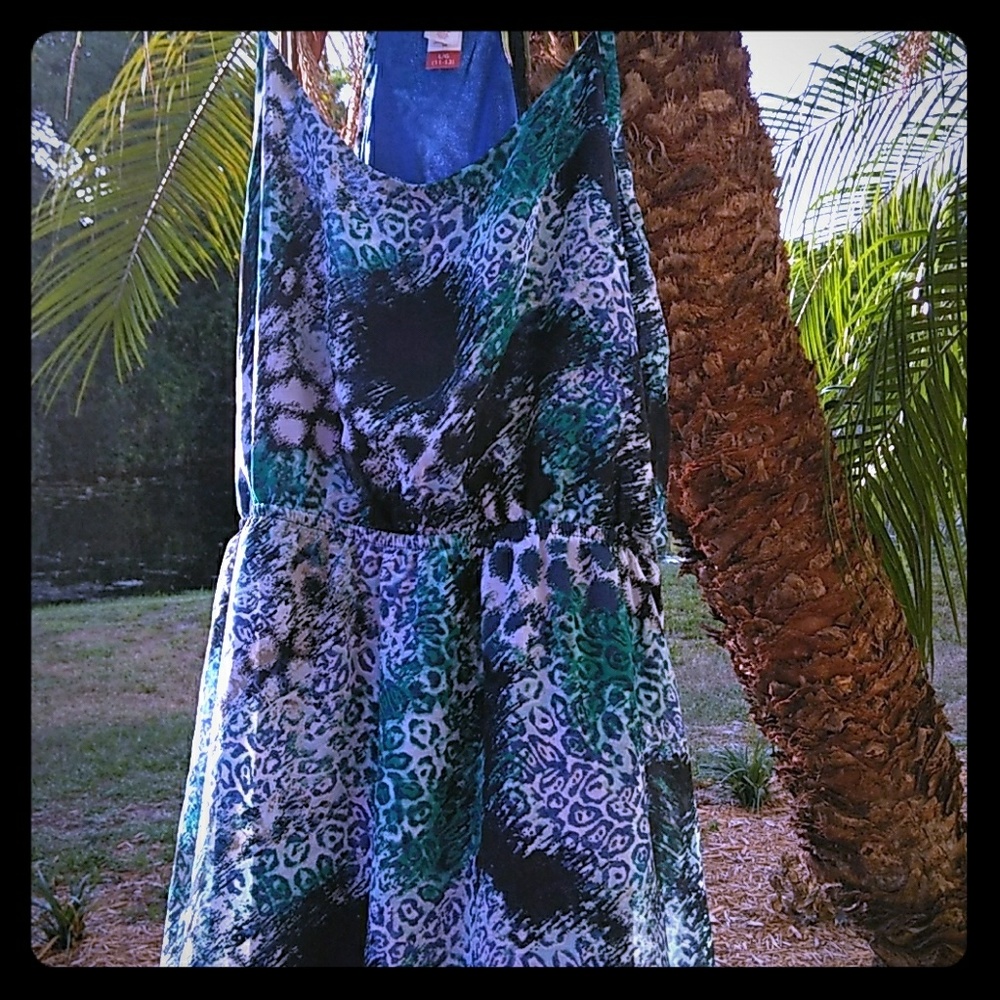 Multi Blue Colored Dress